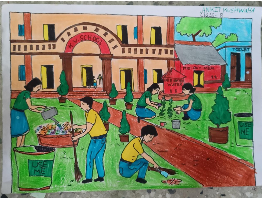 Swachh Bharat Abhiyan Drawing Easy | Swachh Bharat Abhiyan Drawing For  School Competition - YouTube